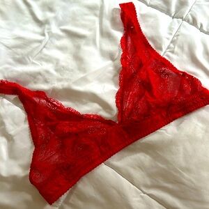 Delicate red wireless bralette by Cosabella